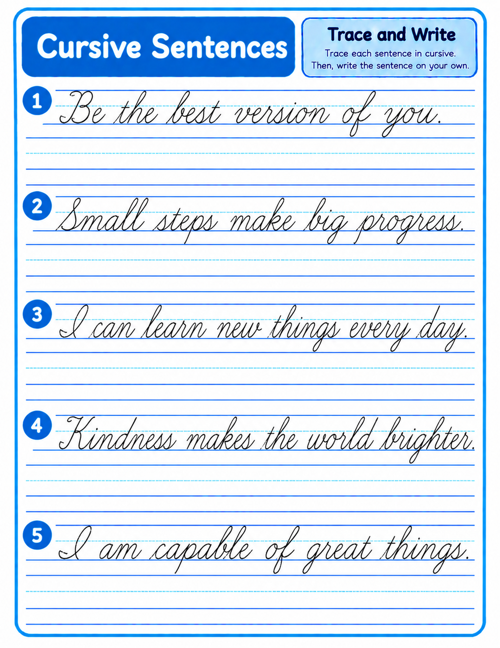 TINKY’S Let’s Write Cursive