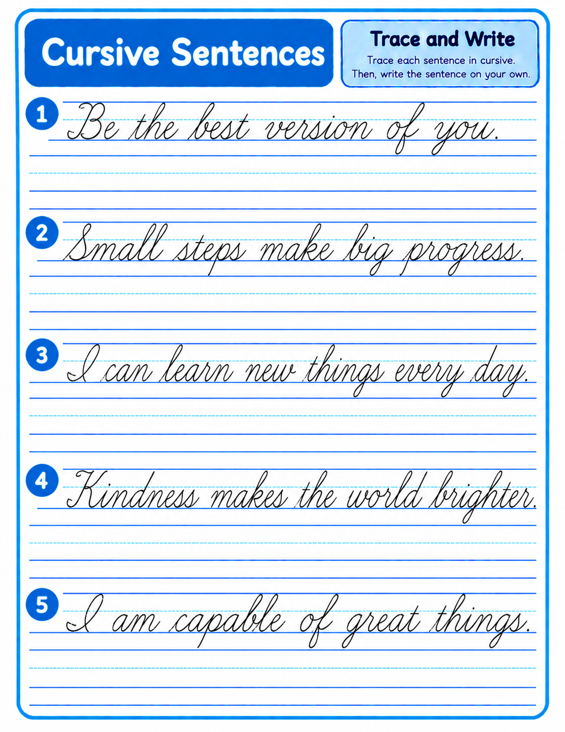 TINKY’S Let’s Write Cursive